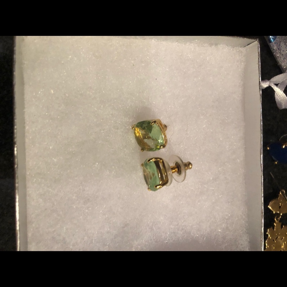 Kate spade light green classic earrings